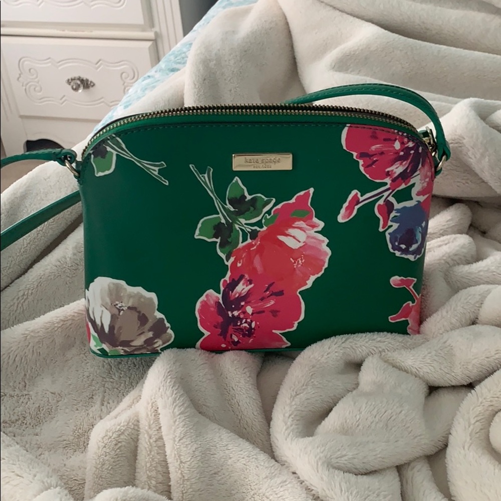 Authentic floral Kate Spade cross body